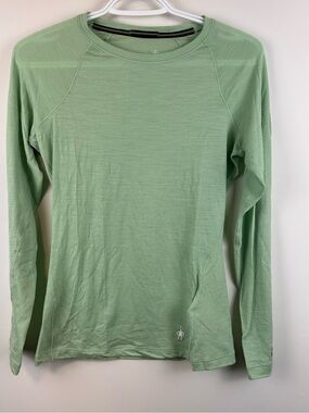 Smartwool Merino Wool Long Sleeve Base Layer Top Light Green Women’s XS